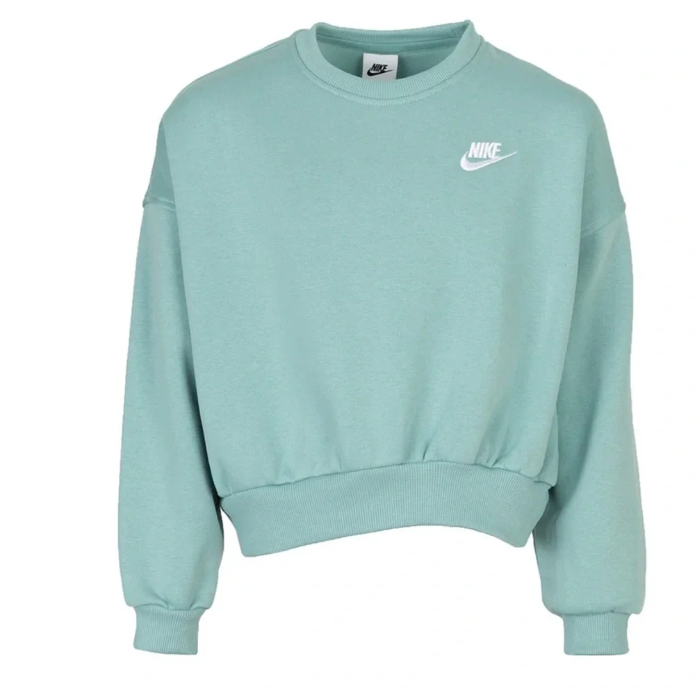 NWT Nike Sportswear Club Fleece Boxy Crewneck Sweatshirt Cannon Mint Green Large